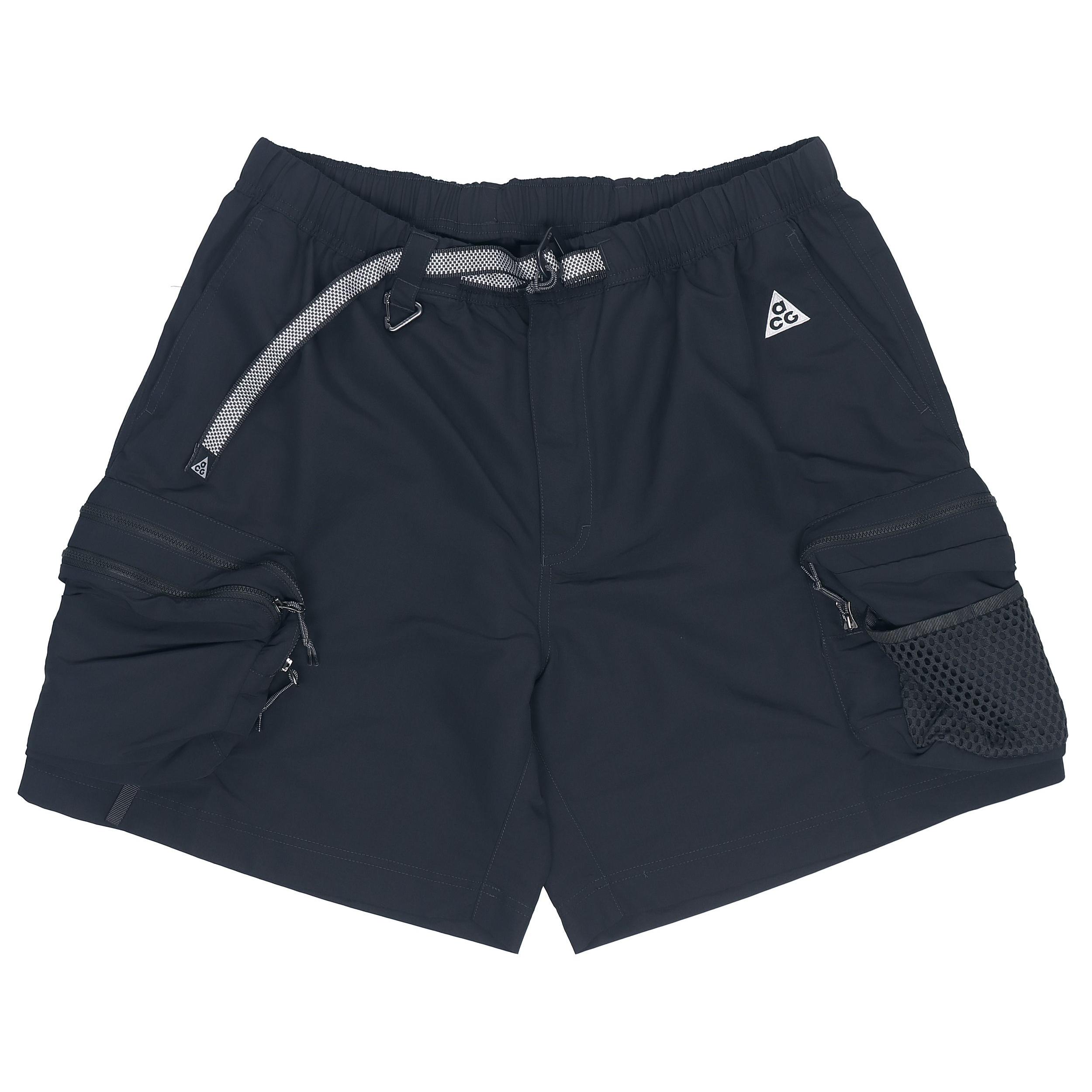 Nike ACG Snowgrass Solid Color Cargo Pocket Shorts Black Men s DN3946-070 XL