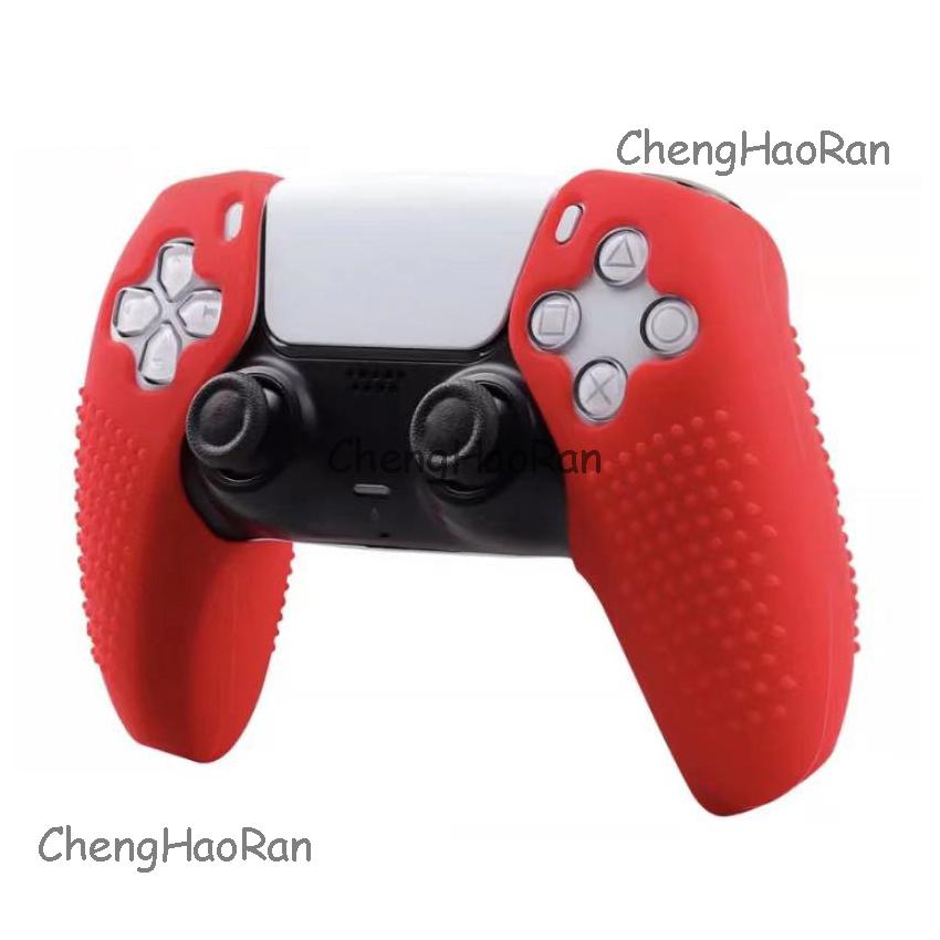ChengHaoRan For PS5 Split Silicone Case Sleeve with Antiskid Particles for PS5 Controller Cover Skin Silicone Case