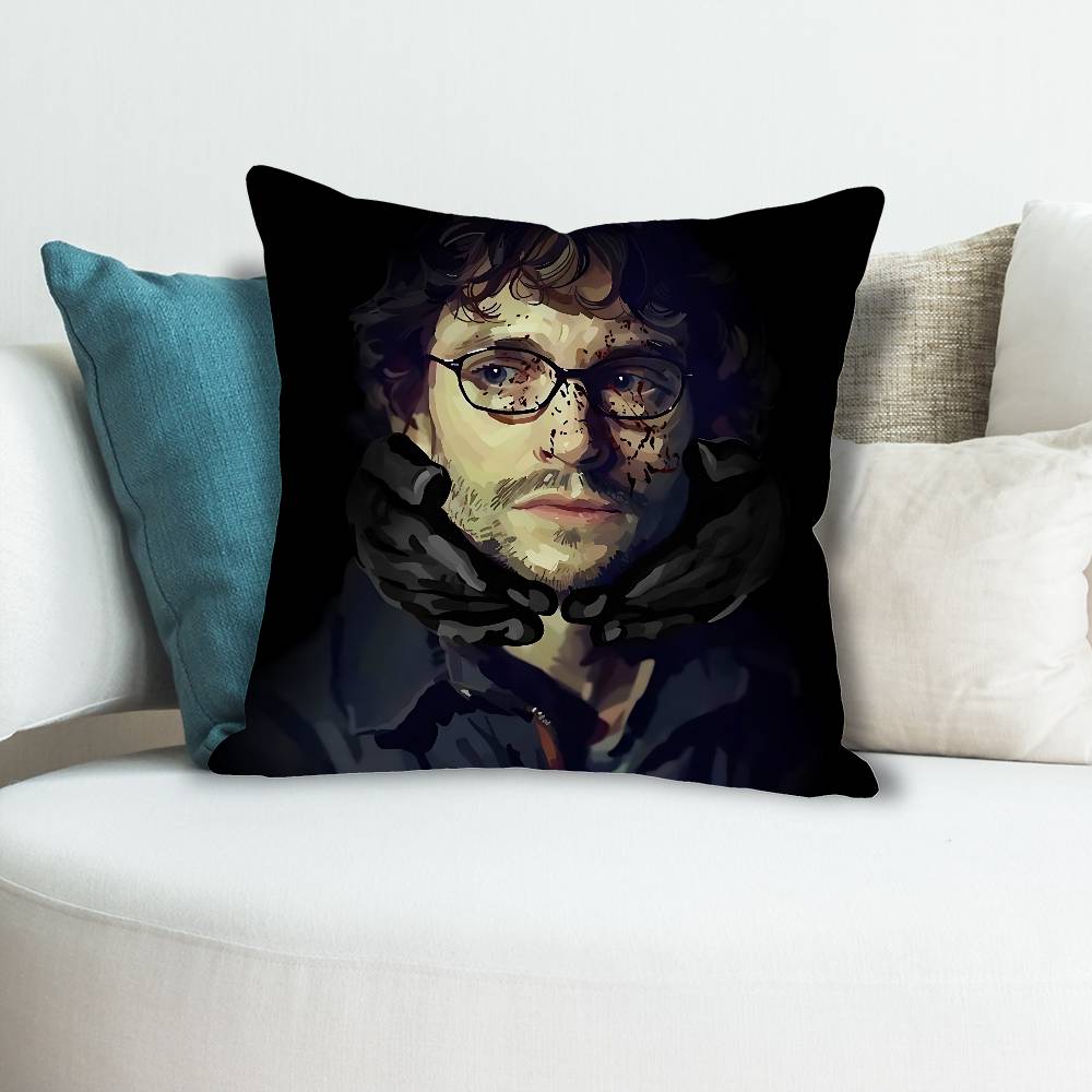 HHannibalsS TV Anime Celebrity Merchandise AllMatch Printed Pillow Case Sofa Car Office Room Decoration Protector