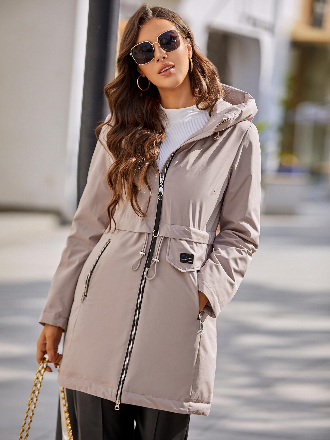 

Женское пальто Cinemore весна 2022 Высококачественная женская парка средней длины Тонкая женская куртка из ветрозащитного хлопка Повседневная спортивная верхняя одежда 8249 XXXL розовый