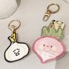Avocado Fruit Key Chain Leather Bag Pendant Access Control Card Case  DIY Charms