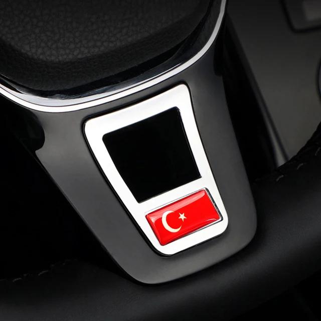 Car Emblem Steering Wheel Cover Sticker For Volkswagen VW Golf Polo Passat CC Tiguan Rline Jetta Atlas Bora Touran Lavida Sharan