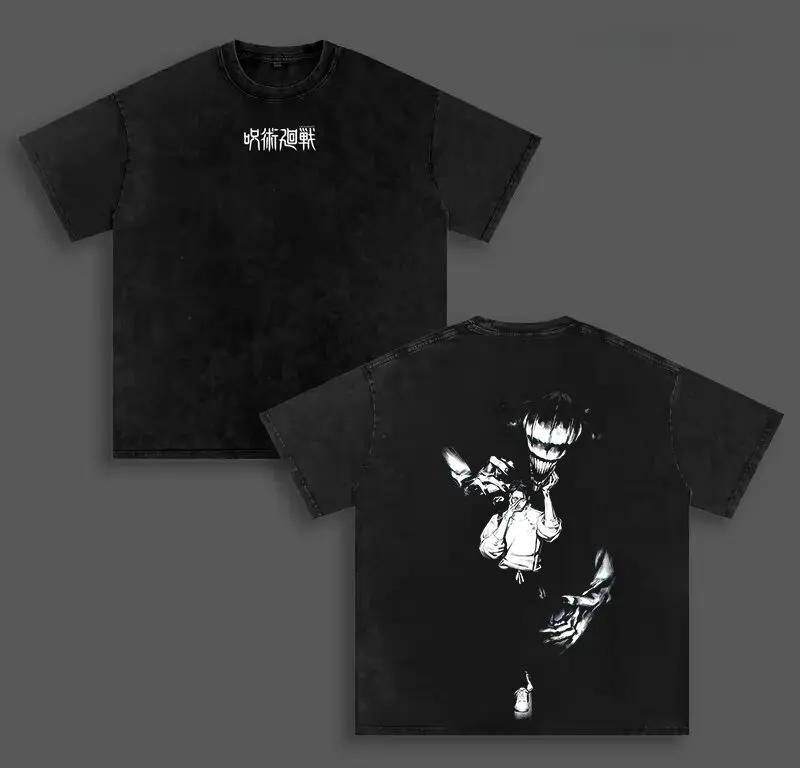 Okkotsu Yuta Jujutsu Kaisen Anime Tshirt Yk Washed Casual Tee Shirt Unisexs Summer Short Sleeve Loose Cotton Clothing Tops