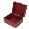 Vintage Wooden Storage Box 145x120x85mm Multifunctional Decorative Treasure Chest Box with 3 Bit Lock