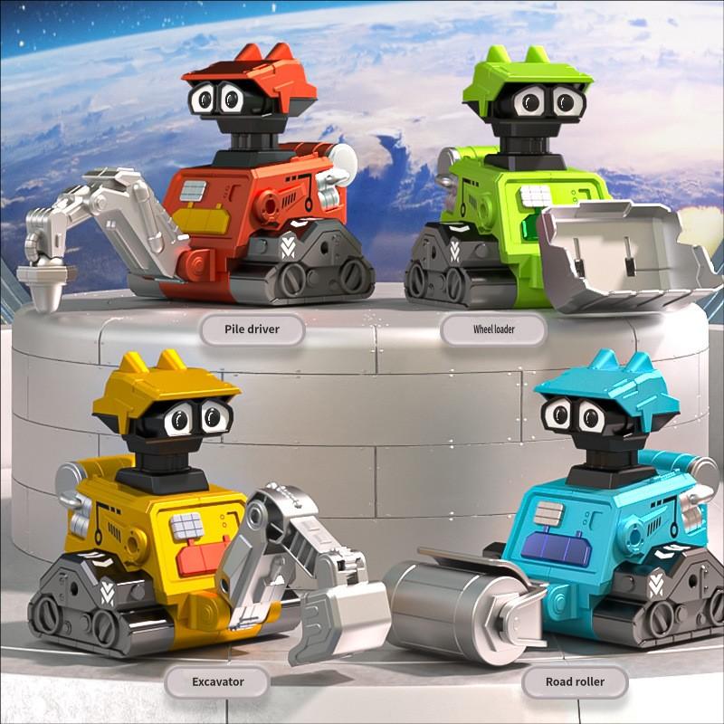 Moon Exploration Engineering Team Press Vehicle Inertia Cartoon Mini Car Baby Toddler Educational Interactive Toys Kids Gift