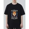 Black T Shirt With Wolf And Inspirational Quote Print For Casual Wear