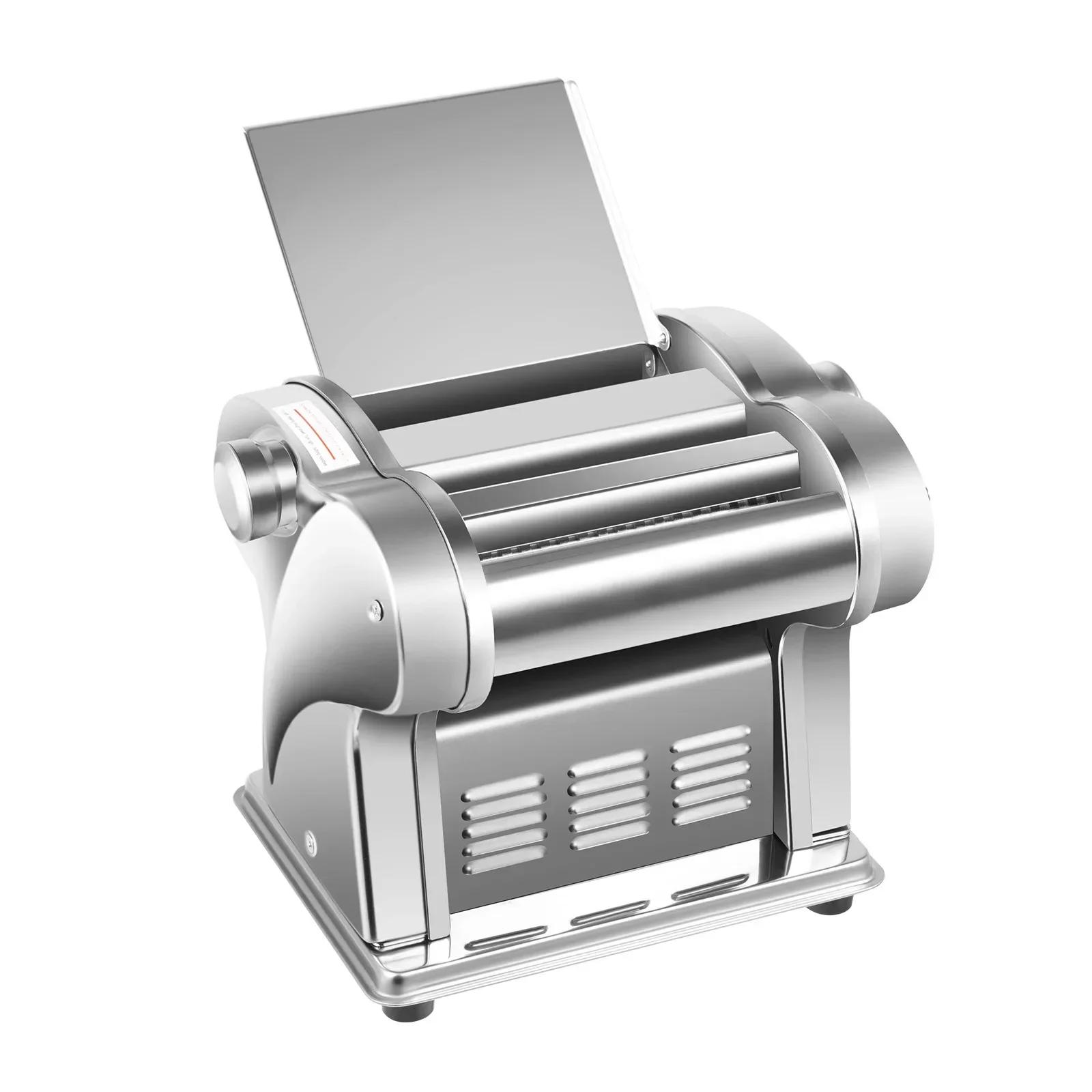 

Электрическая машина для приготовления пасты 110 В, 135 Вт Коммерческая машина для раскатки теста, Автоматическая машина для приготовления лапши из нержавеющей стали 410 серебряный