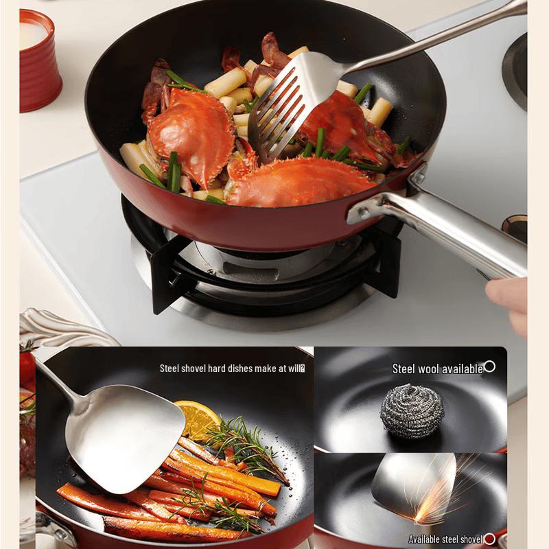 Lanmi 28cm Titanium Non-stick Cast Iron Frying Pan