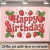 Party Backdrop Flat Banners Strawberry Celebrations Wedding Enthusiasts Celebration Photo Booth Front Door Decor