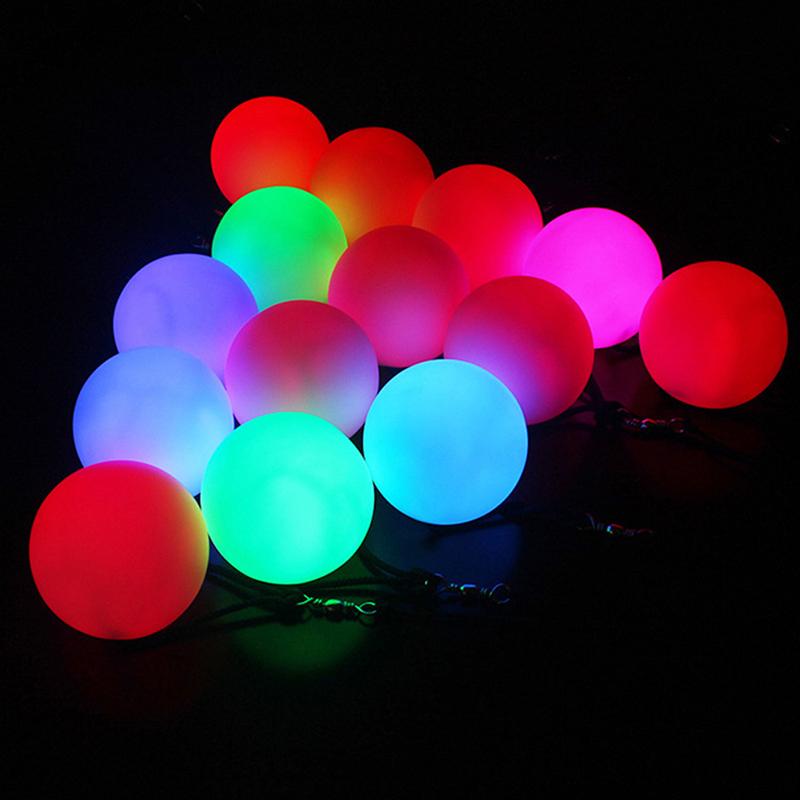 Led Hand Balls Poi Thrown Professional Belly Dance Props Waterproof Xmas