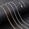 10pcs Gold Stainless Steel Chain Jewelry 2mm Width Cross Link Chain Necklace Fit DIY Pendant Necklace Jewelry Making Findings