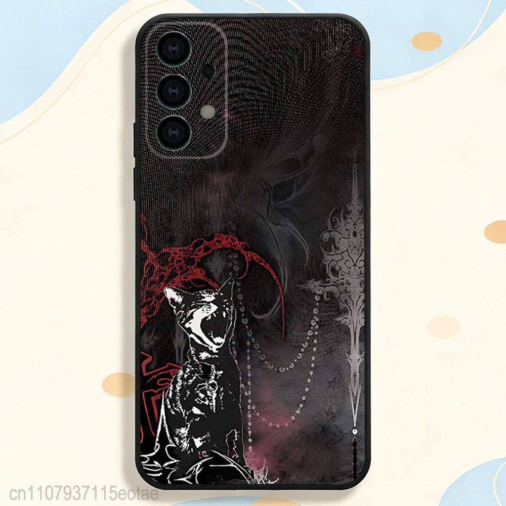 Gothic Coquette Cybersigilism BLACK Phone Case Silicone Soft For Samsung S26,S25,S24,S21,S22,S23,S30,Ultra,S20,Plus,Fe,Lite