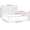 VidaXL Lit à sommier tapissier avec matelas Bleu 180x200 cm Tissu - Modèle 3132255