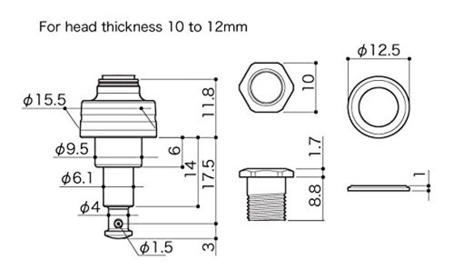 GOTOH Planetary Tuner for Ukulele, UBB Button, Chrome White (UPT-UBB-CWX)