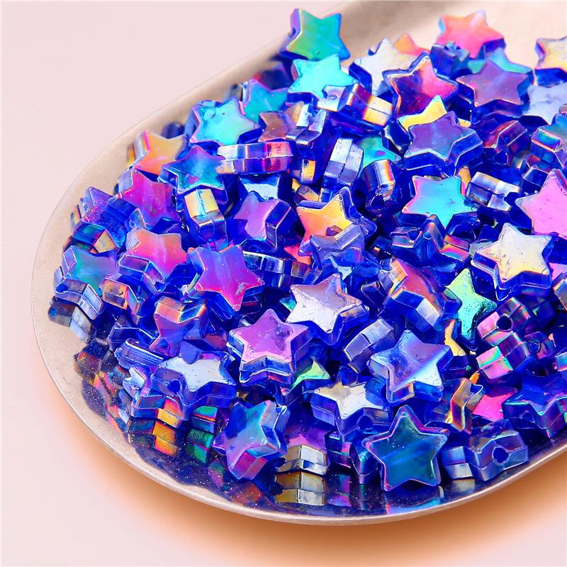 Handmade Beads Acrylic Color-plated Beads Handmade DIY Beaded Earrings Bracelet Cell Phone Chain Accessories Materials Loose Beads Making Accessories