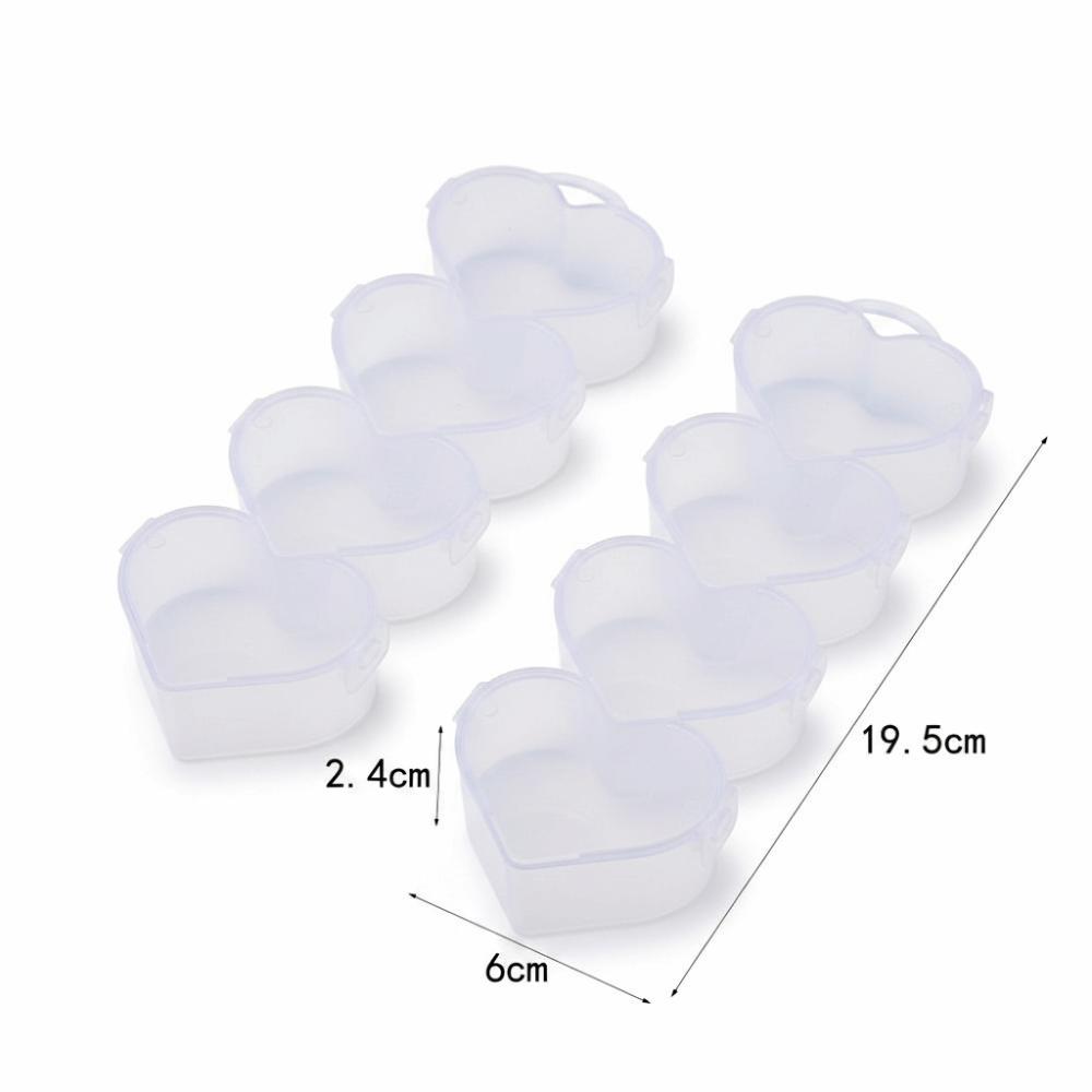 Multi-grid Transparent Plastic Storage Box Four-piece Storage Box Hair Accessories Storage