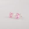 Rare Morganite Gemstone 925 Sterling Silver Jewelry Handmade Designer Stud Earrings 0.4" For Wedding Gift EE-179-6