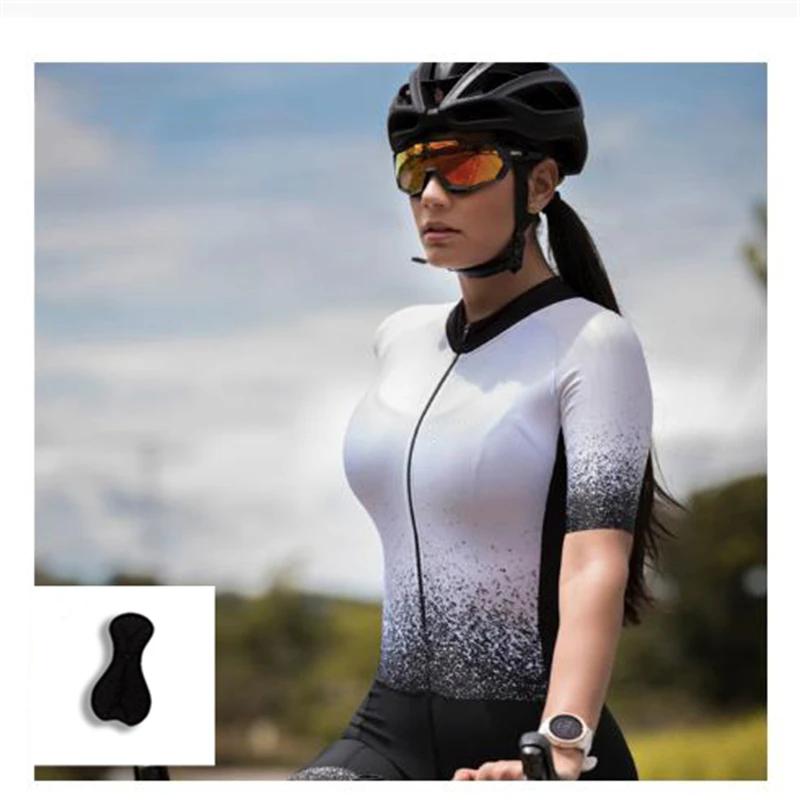Women Short Sleeve Cycling Triathlon Suit Tres Pinas Trisuit Cycling Skinsuit Bike Jumpsuit Summer Speedsuit Bodysuit