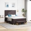 Boxspring bed with headboard Dark Brown 200 x 160 cm Fabric