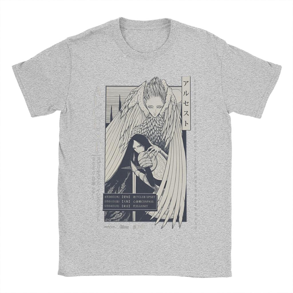 Men T-Shirt French ALCEST Band Novelty Cotton Tees Short Sleeve Music T Shirt O Neck Clothes Gift Idea