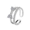 Silve Gorgeous Shiny Stone Heart Zircom Ring For Women Engagement Wedding High Quality Fine Jewelry