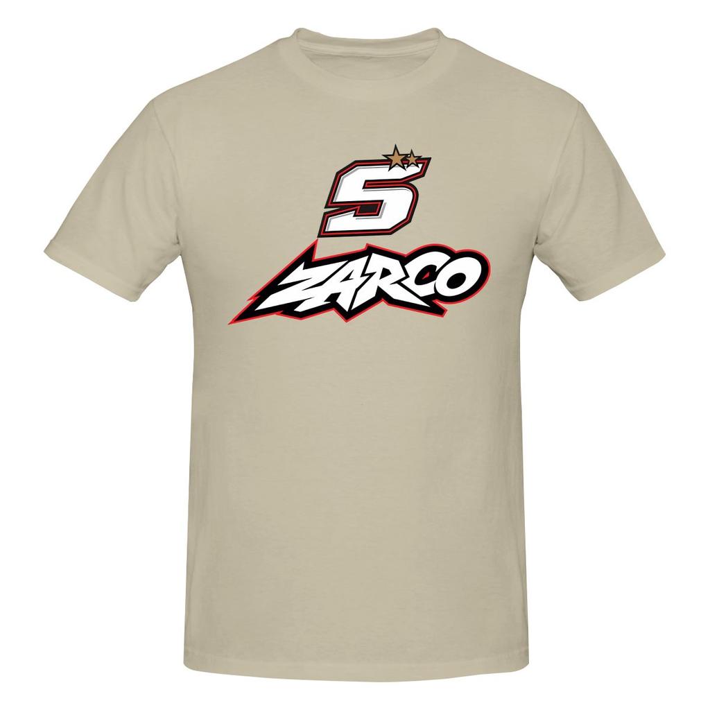 T-shirt da Pendolare Johann Zarco Semplice Stile Coreano Collo a Costine Basic Tee