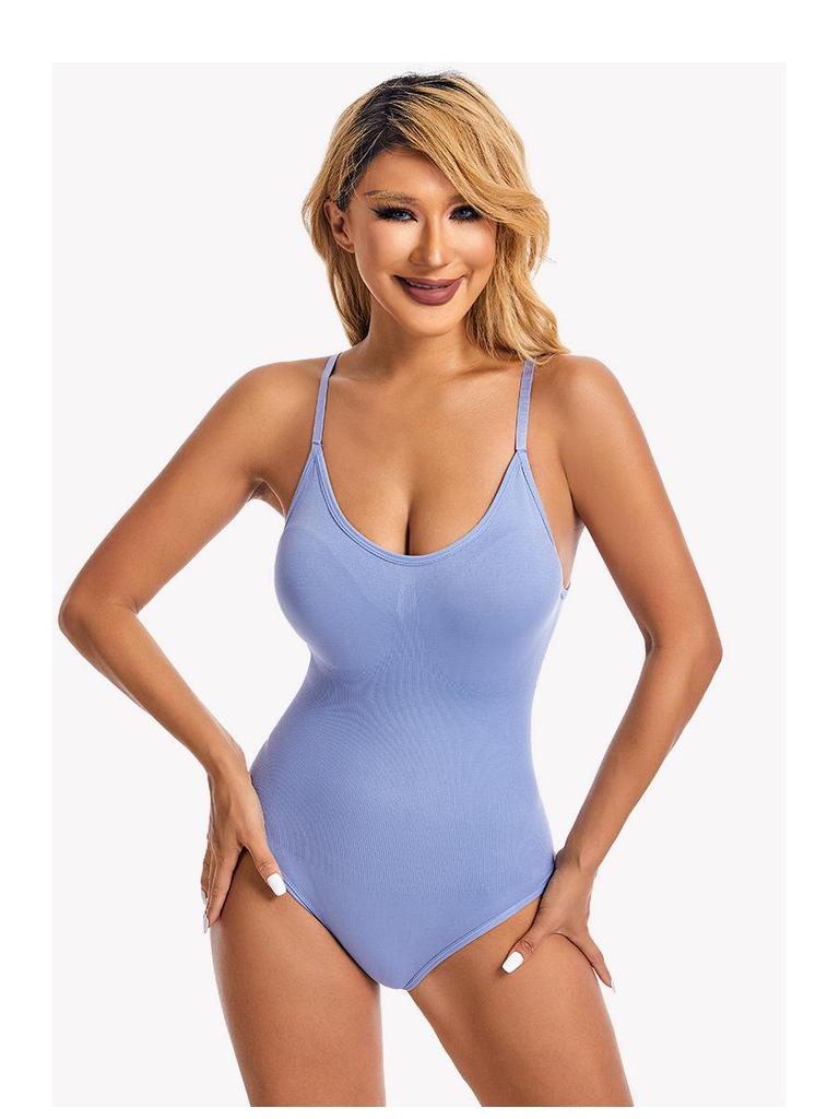 Women's Plus Size Waist Cincher Bodysuit - European & American Postpartum T-Back Corset Underwear