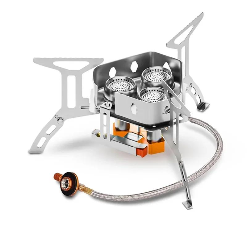 Camping Gas Stove Mini Big Power Portable Outdoor Heater Burner Cooker Picnic BBQ Cookware Stainless Steel Tourist Backpacking