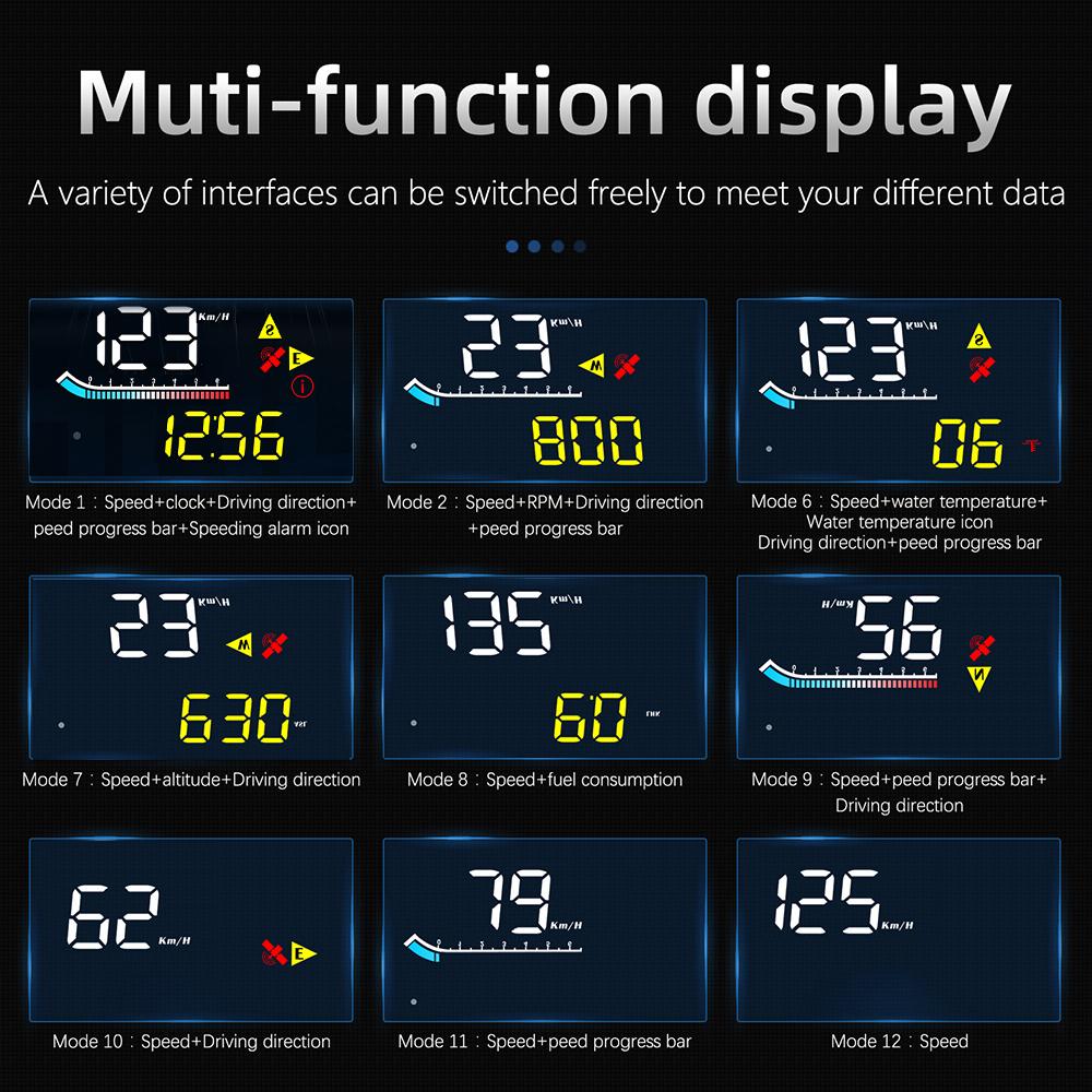Windshield Projector Auto Electronics Accessories Digital Mini M17 OBD GPS Head Up Display for All Cars Car HUD Speedometer