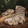 TUINANLE Botas de treinamento masculinas camufladas antiderrapantes de cano alto com plataforma para escalada e caminhada masculina
