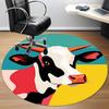 1pc Cow Abstract Chair Carpet for Office, Perfect for Office, Holiday Party Decoration Choice yy260314007