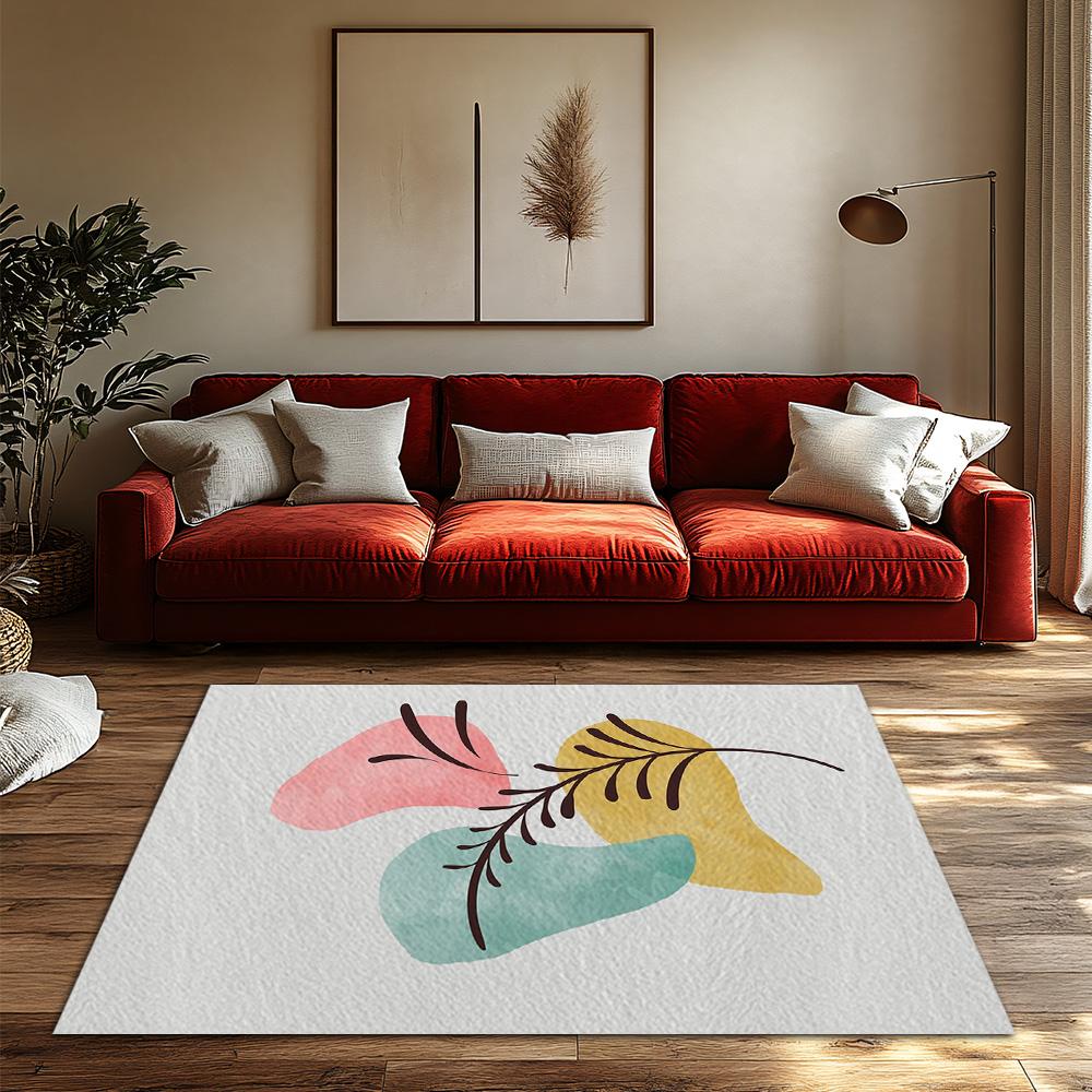 Abstract Area Rug Modern Geometric Carpet Living Room Decor Floor Mat Home Accent Non-Slip Washable Indoor Outdoor Rugs