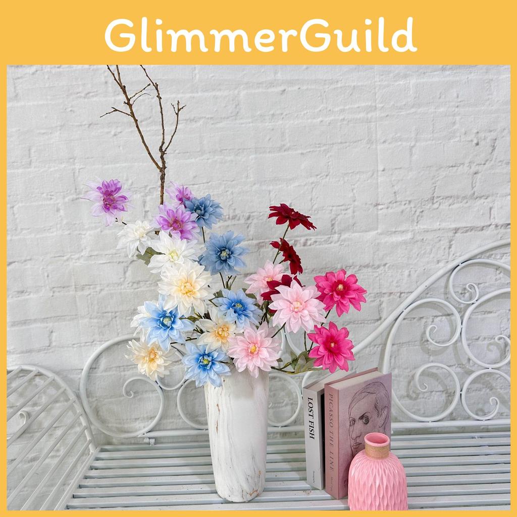 Flower Dahlia Artificial Wedding Hotel Restaurant Desktop Decoration Ornament