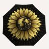 Gold Sonnenblume - Einzigartiges Blumendesign für Handys, Laptops oder Autos!Regenschirm, Tragbarer 3-fach Regenschirm für Damen & Herren, Weihnachtsgeschenk ES87