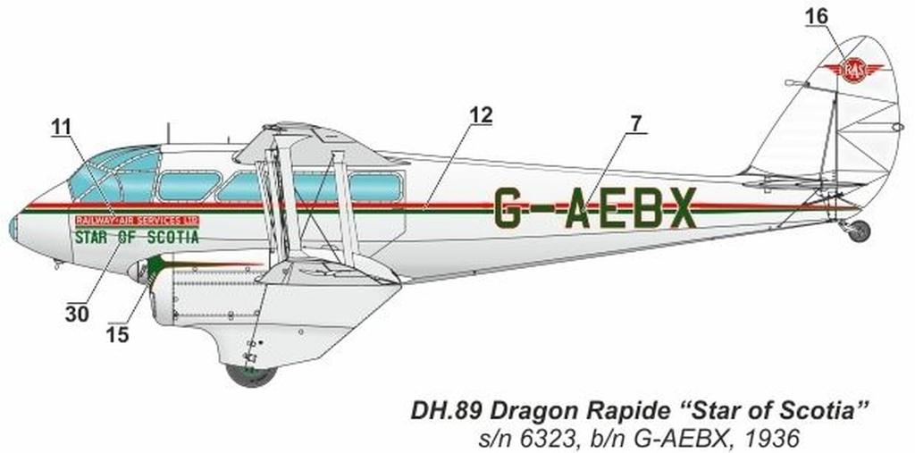 Armory scale de Havilland Dragon Rapide Interwar Civil Aviation Part 1 Plastic Model Kit AMR48005 1/48 DH.89