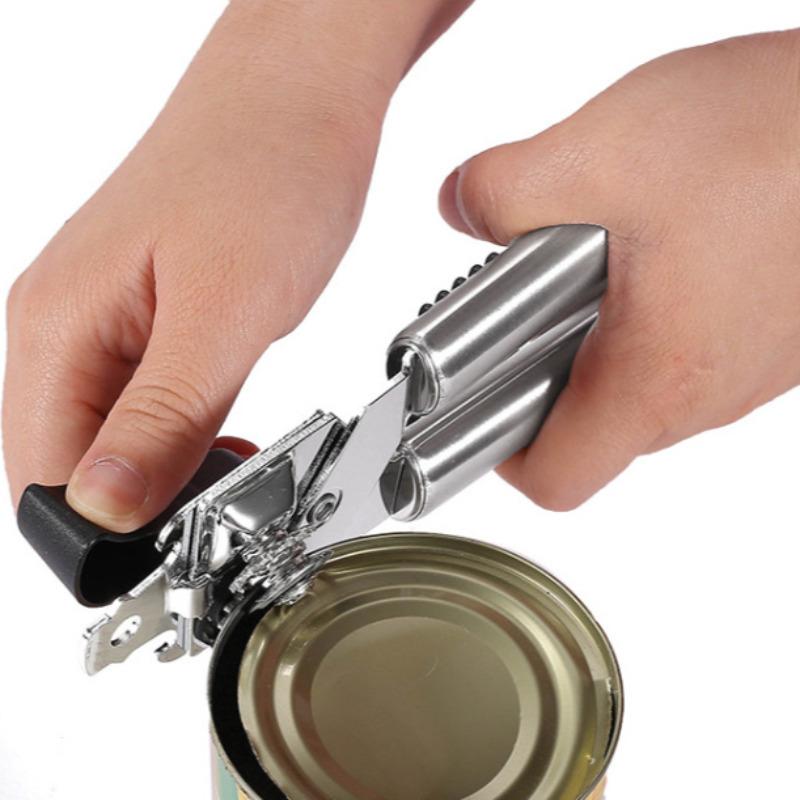 Deschizător de conserve manual puternic din oțel inoxidabil, cuțit de conserve 3 în 1 multifuncțional de uz casnic, deschizător de sticle