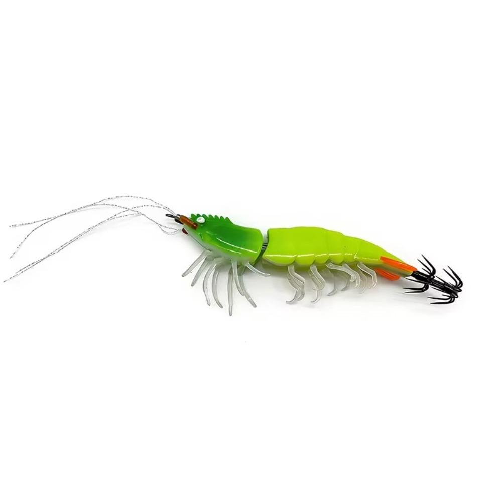 UV Squid Jig Bait 2 Section Saltwater Shrimp Lures Artificial Shrimp Lure  Saltwater Fishing