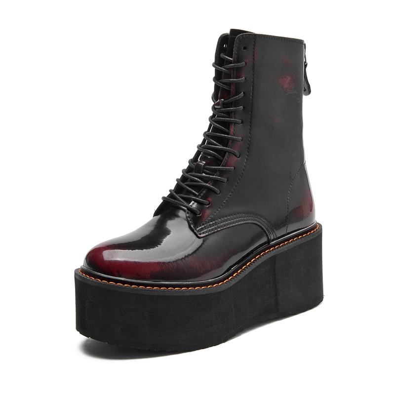 Fashion AIYUQI Women Ankle Boots Genuine Leather 2025 New Platform High Heel Short Boots Female Non-slip Large Size Women Winte Boots