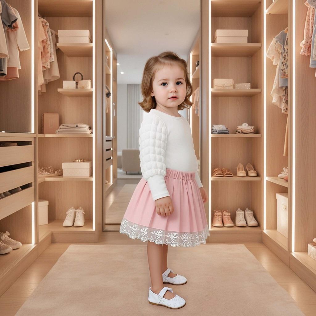 Baby Girl Clothing Set 0-2 Years Long Sleeve Top and Pleated Skirt Toddler Girls 2 Piece Outfit Princess Style Daily Wear Baby Clothes Birthday Party