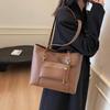 2025 New Large-capacity Tote Bag Fashionable Commuter Underarm Women's Bag Girls Pu Messenger Bag