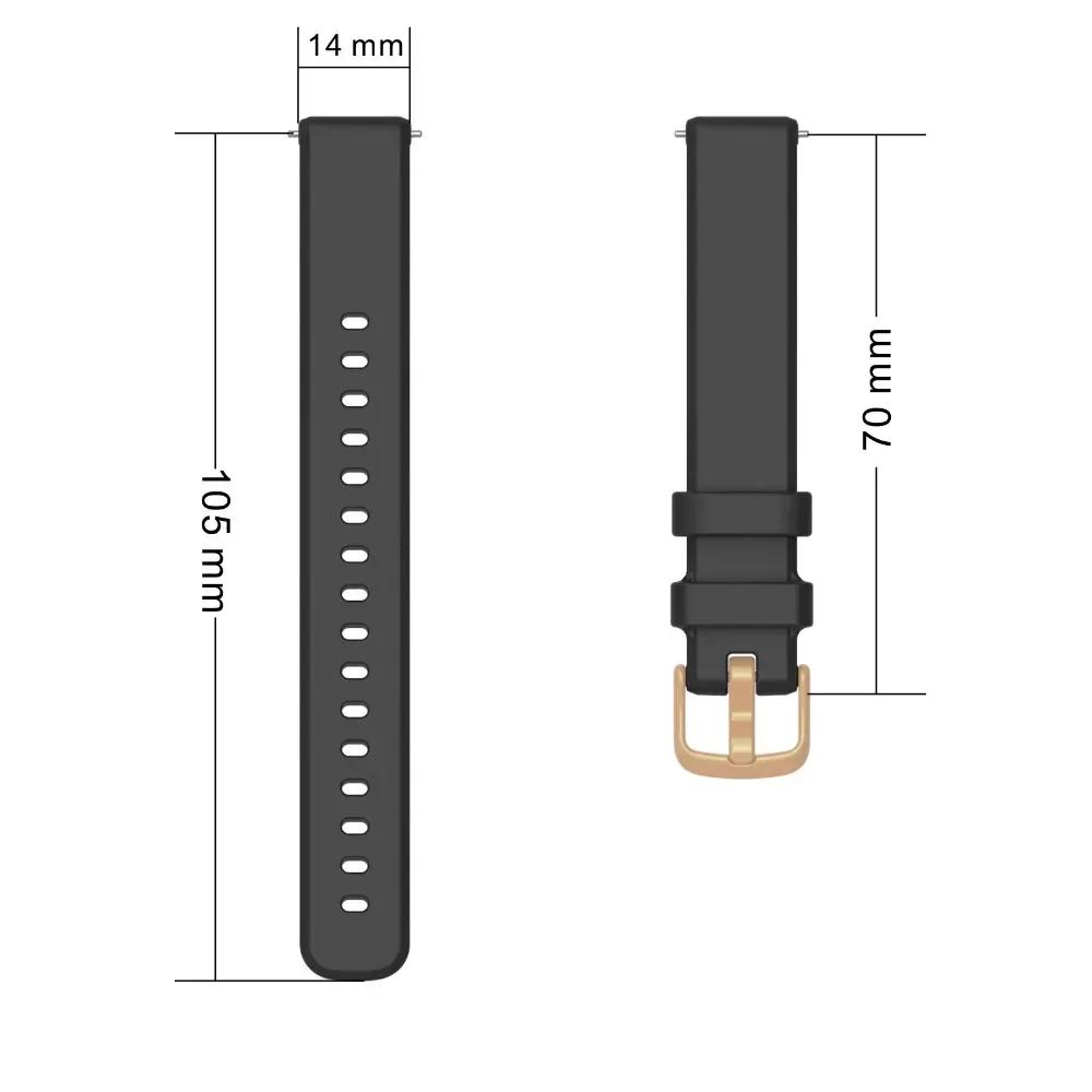 14MM Silicone Band Strap For Garmin Lily 2 Soft Smart Watch Accessories New Fashion Sports Bracelet Wristband Multiple Colors