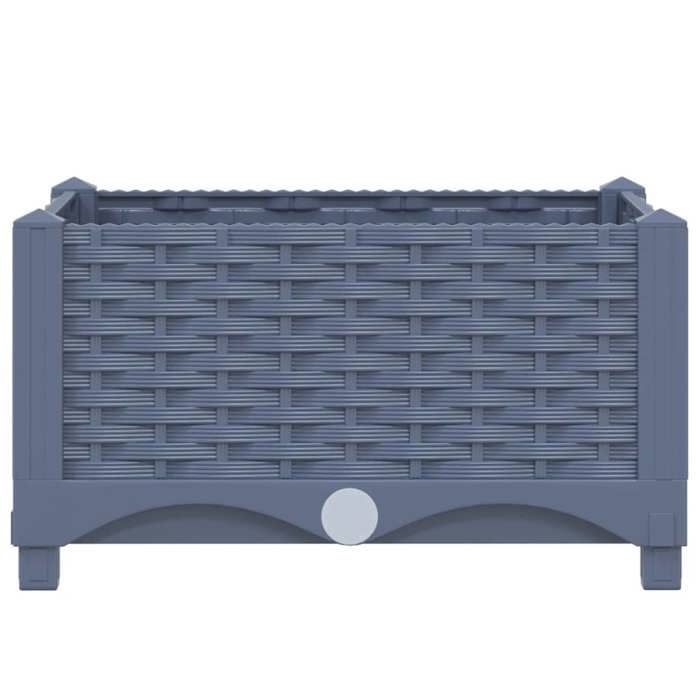 Lit surélevé - VIDAXL - 40x40x23 cm - Gris - Polypropylène