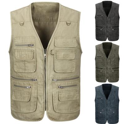 Pánská vesta s mnoha kapsami Outdoor Cestování Rybaření Fotografie Gilet Bunda