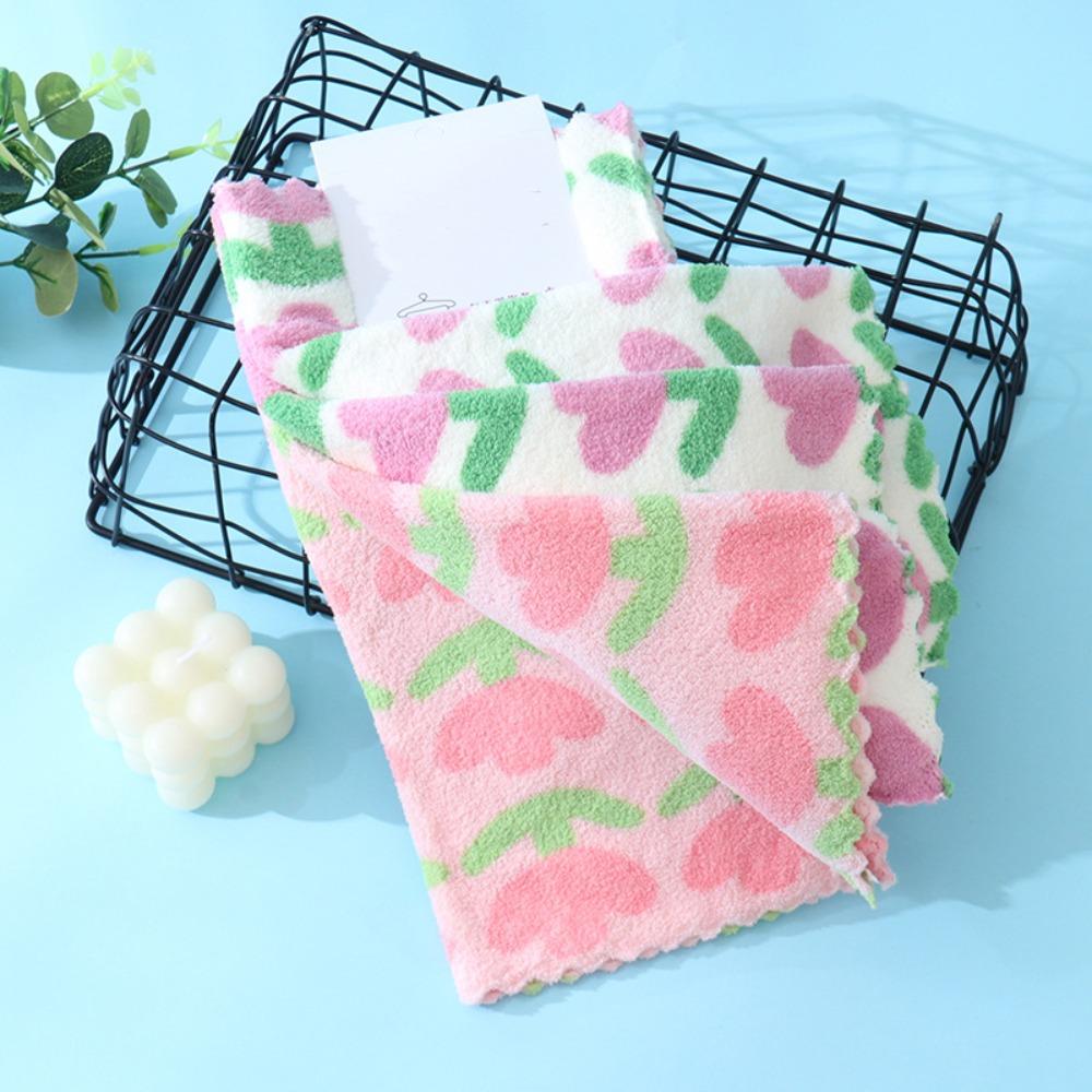 

4 Piece Absorbent Cleaning Cloths Reusable Dishtowel Microfiber Kitchen Dish Cloth Dining Table Style F