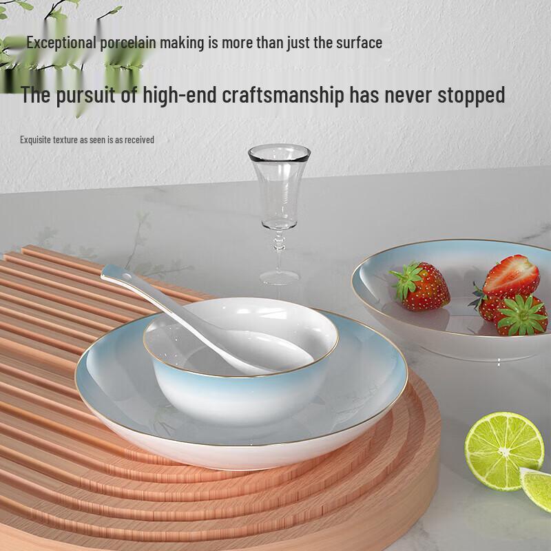 Kangbach Celadon Bone China 16-Piece Dinnerware Set