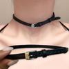 Černý PU Kožený Choker Náhrdelník Pro Ženy Muže Cool Punk Gotický Hrotovaný Biker Choker PU Kožený Obojek S Cvočky Rockový Náhrdelník