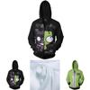 Invader Zim Costume Printed Men Zipper Hoodie Sweatshirt In Comfortable Soft Material