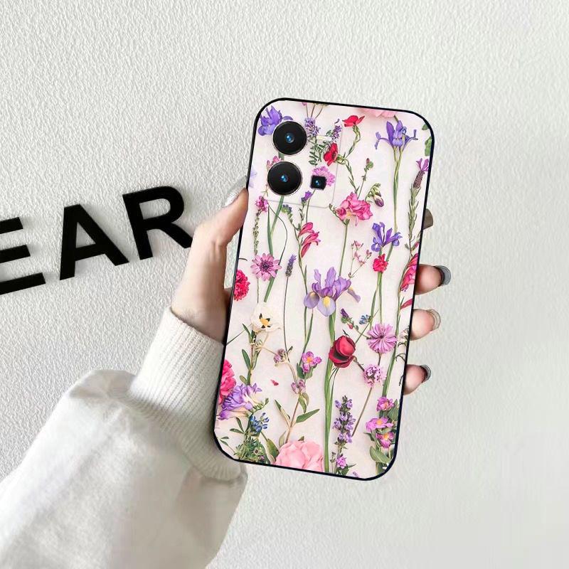 Flowers Garden Phone Case For VIVO Y53S Y33S Y01 Y22S Y31 Y21 Y70 Y21S Y72 V21 V2023 V21E V20 SE iQOO Z8x X100 Pro