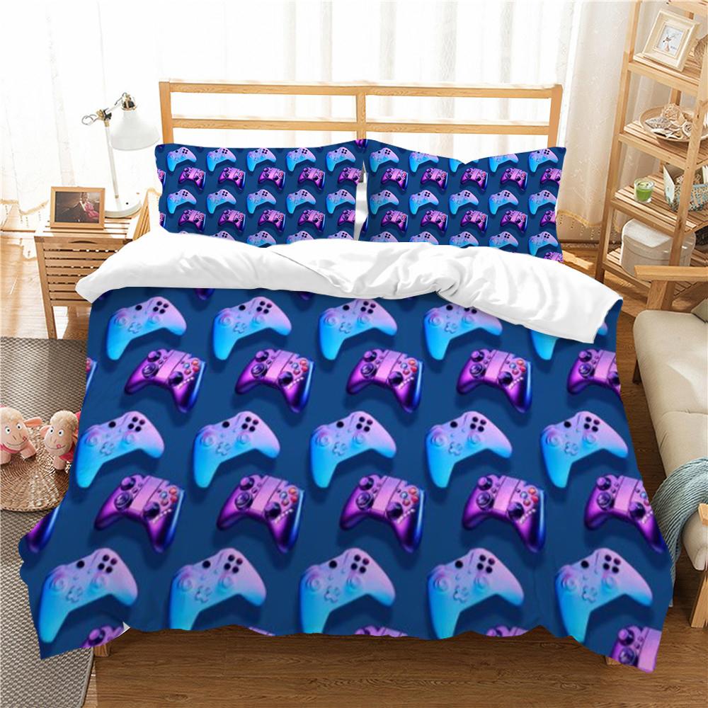 Gamepad Design Kids Soft Breathable Bed Set Bedding Suit Football  Bedroom Bedclothes Decor