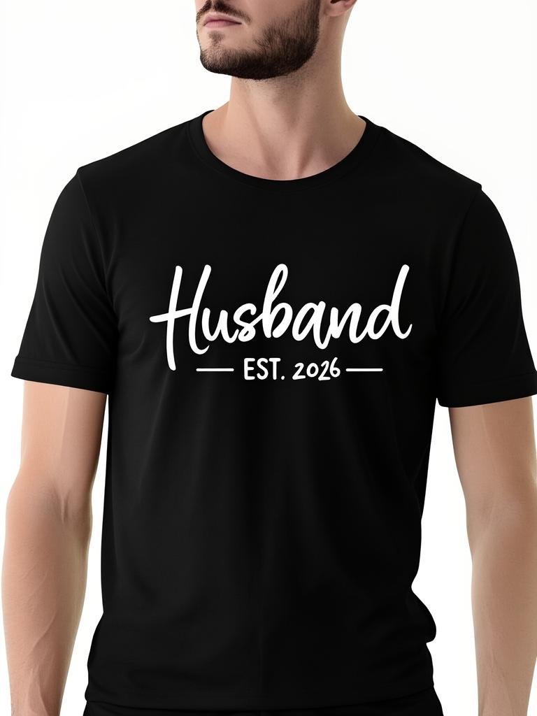 1pc Men's Unisex's Wedding TShirt Suitable for Mother's Day Father's Day Easter Valentine's Gifts Ro